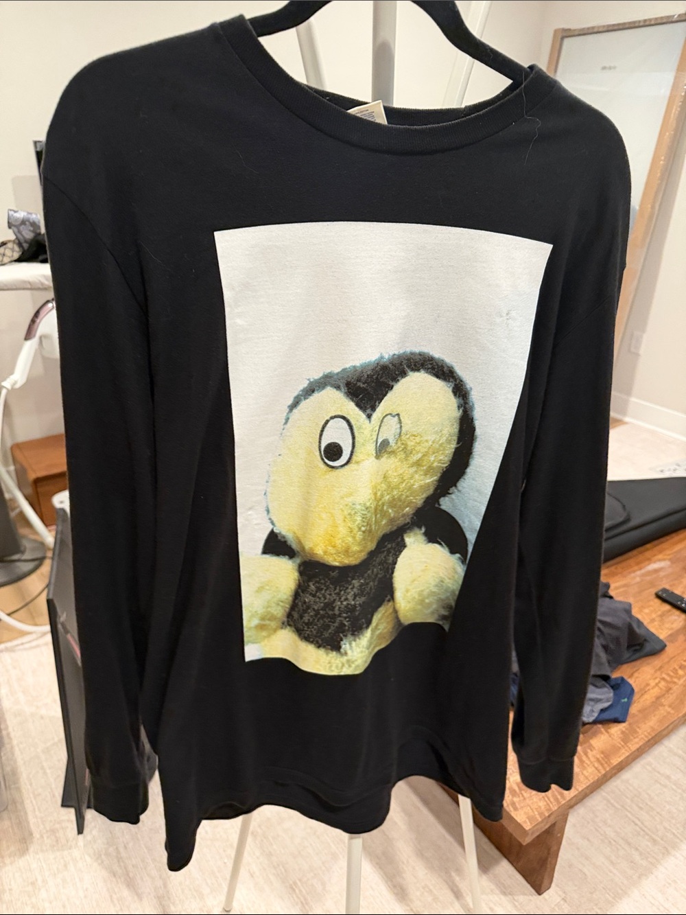 Supreme Black Tee with Yellow Graphic Character - Picture 3 of 3